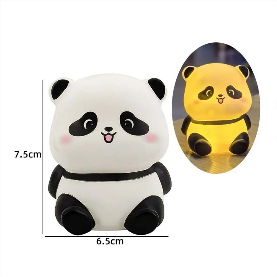 Panda LED Night Light - Cute Plastic Bedside Lamp for Kids, Bedroom & Living Room Decor