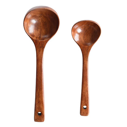 Komu Wooden Soup Ladle — Non-Stick Kitchen Utensil for Cooking, Tableware & Catering Supplies
