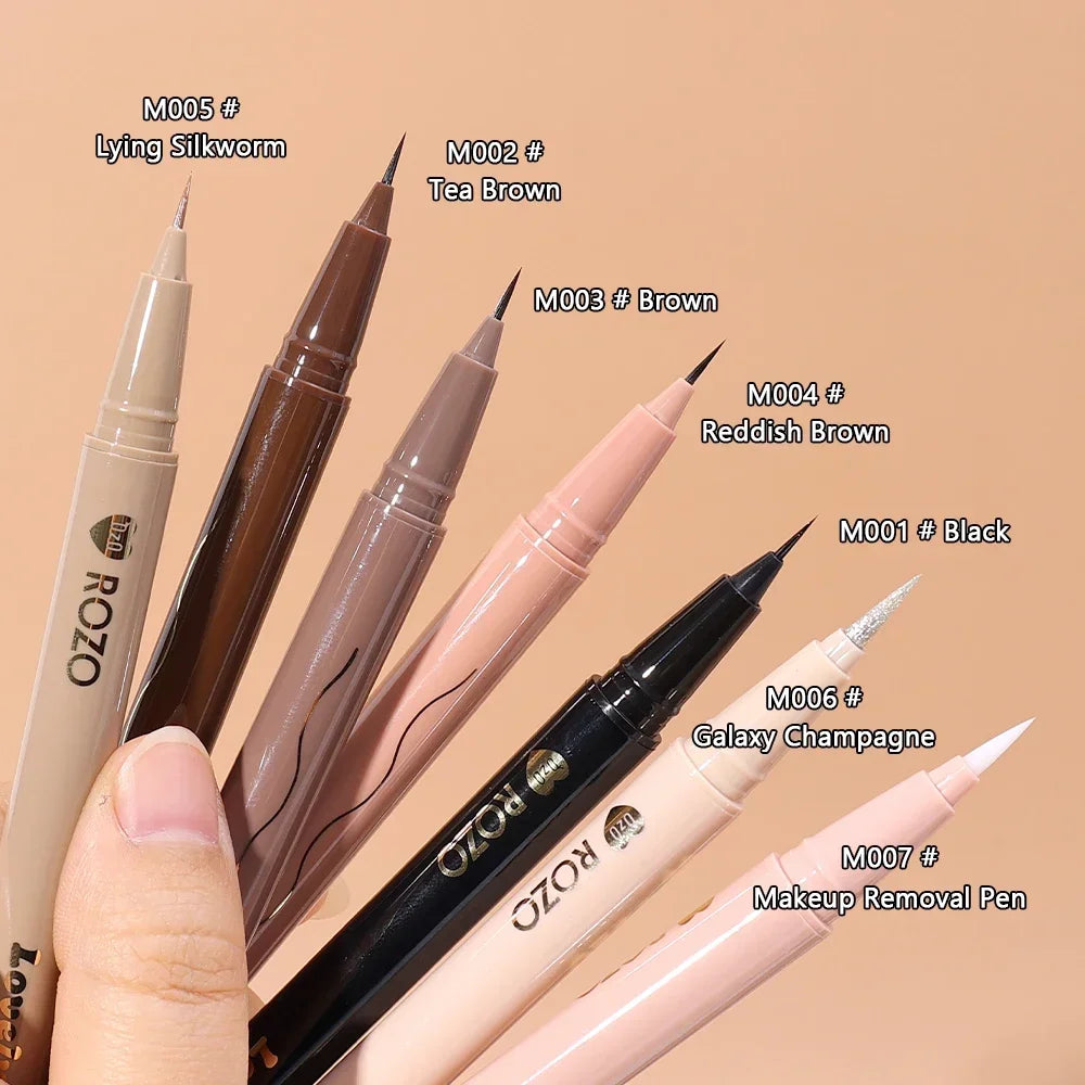 Waterproof Diamond Glitter Champagne Liquid Eyeliner: Black & Brown Eye Liner Pen for Party Makeup - Eye Beauty Essentials