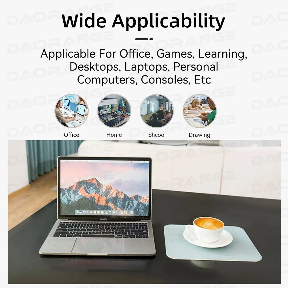 Creative Anti-Slip Leather Mouse Pad – Stylish Gaming & Office Desk Mat for Laptop, PC & MacBook