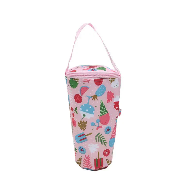 Portable Milk Tea Tote Bag – Insulated Heat Preservation Cup Carrier, Handbag for Drinks, Umbrella, and Camping Accessories