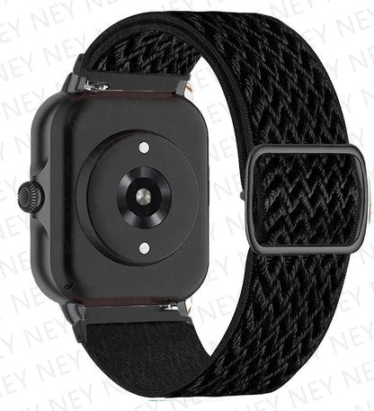 Nylon Elastic Watch Band for Amazfit GTS/GTR 4-3-2, Stratos & Bip Series – Bohemian Shiny Adjustable 20mm/22mm Strap