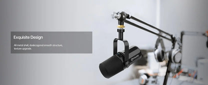 FDUCE SL40X/SL40 Dynamic Microphone — Metal Headset with Sound Insulation, Ideal for Podcasts, Live Broadcast & Gaming