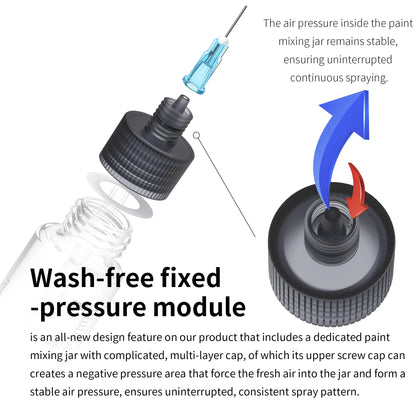 DSPIAE PT-AB Wash-Free Airbrush – Quick Color Change Tool with Marker Rack for Scale Model Painting, DIY & Hobby Crafts