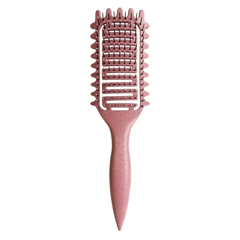 Curl Define Styling Brush – Hollow Detangling Hair Comb for Wet & Curly Hair, Shaping Curls Barber Hairdressing Tool