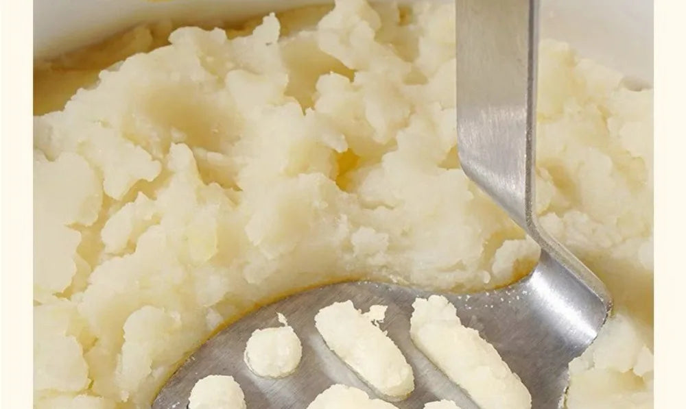 Manual Potato Masher — Stainless Steel Fruit & Vegetable Crusher, Food Mashing Tool for Kids, Kitchen Gadget