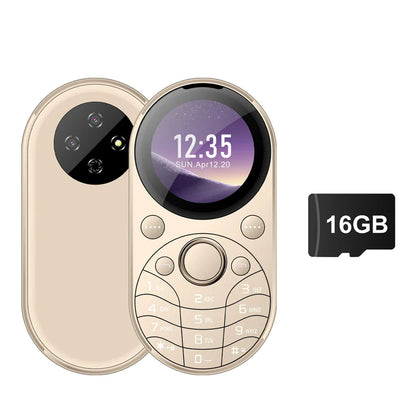 SERVO i15 Mini Oval Phone — Dual SIM GSM Mobile with 1.39" Screen, Speed Dial, Magic Voice, Blacklist, Vibration, FM Radio & Type-C