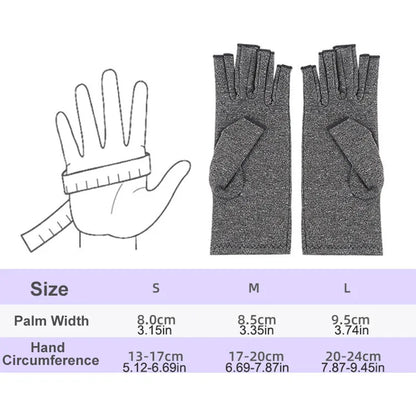 1 Pair of Fingerless Compression Gloves for Hand Discomfort Relief