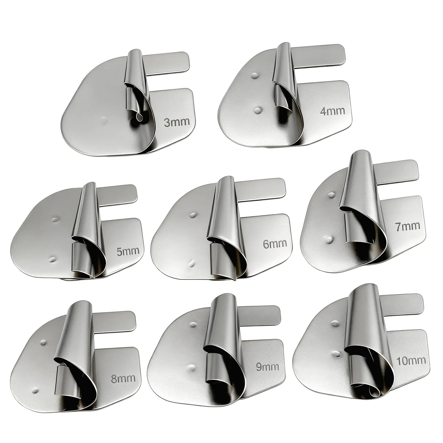 8-Piece Rolled Hemmer Foot Set - 3–10mm Spiral Edge Presser Feet for Sewing Machines