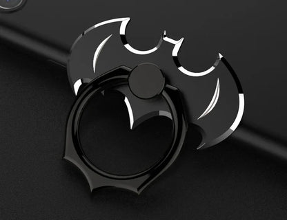 Oatsbasf Bat Finger Ring Phone Holder – 360° Rotating Metal Desktop Mobile Stand for iPhone, Xiaomi & All Smartphones Grip Mount Stand