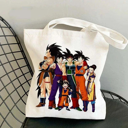 Dragon Ball Anime Canvas Tote Bag – Large-Capacity Eco Shoulder Bag for Women & Students