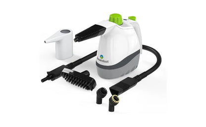 Handheld Steam Cleaner – 6 Accessories Included, Quick Heat-Up, Removes Dirt, Grime & Grease, White