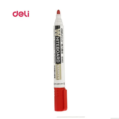 Deli Erasable Whiteboard Marker Pen Set – Dry Erase Office Marker with Ink Bottle, Blue/Black/Red for Whiteboard & Blackboard