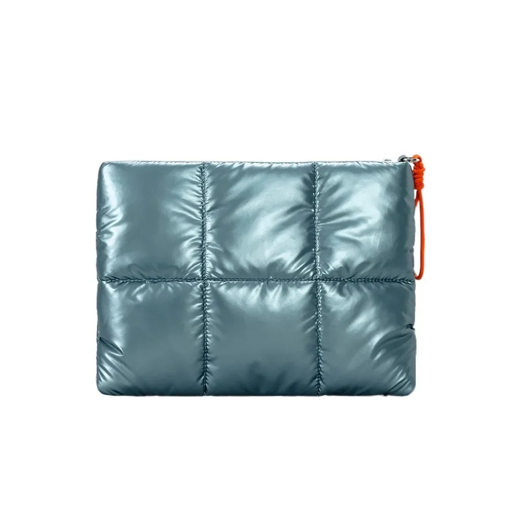 Trendy Puffy Cotton Laptop Bag 14 Inch — Waterproof, Shockproof Sleeve with Shoulder Strap for MacBook, Lenovo, Huawei