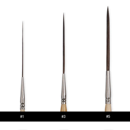 Artsecret Long Liner Detail Brushes – Premium Cattle Ear Hair Watercolor & Nail Art Striping Pens (0.8, 1.2, 2.8mm)