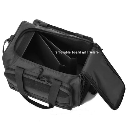Tactical Gun Range Bag - Deluxe Pistol Shooting Duffle Bag for Range Gear & Accessories