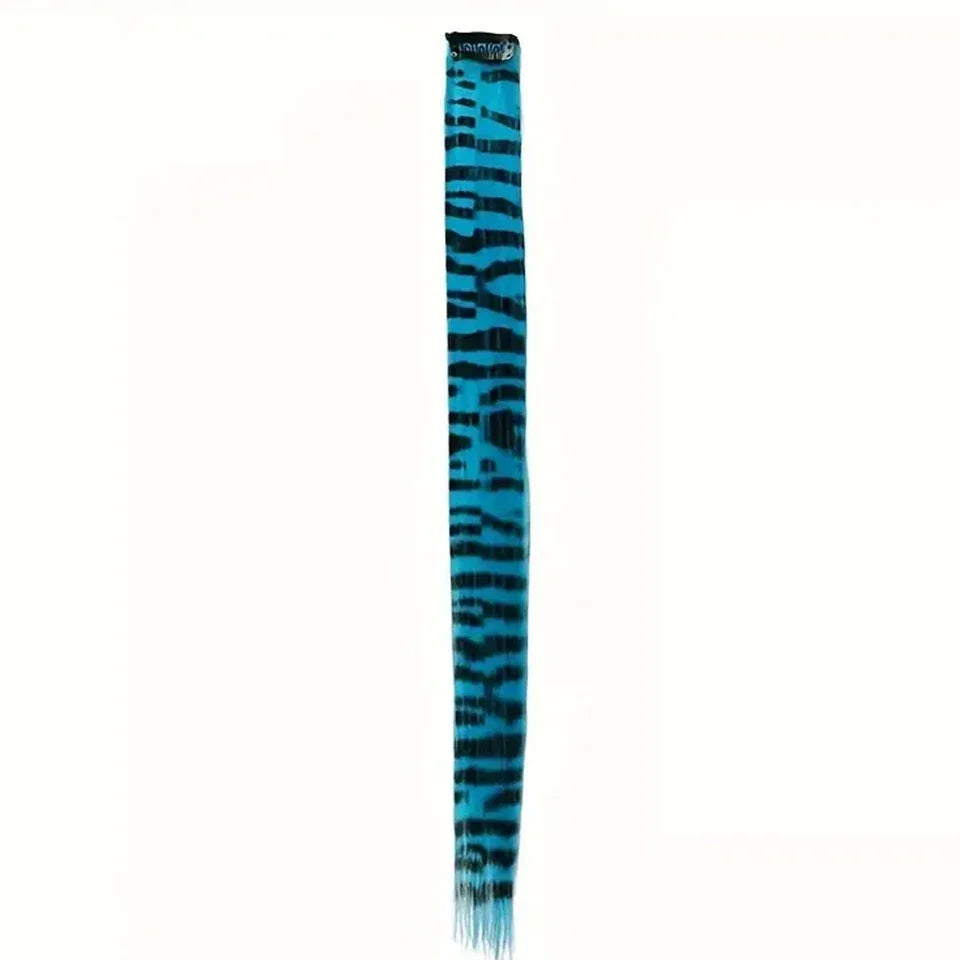 Colorful Feather Hair Extension - Clip-In Synthetic Hairpiece for Women Cosplay Y2K Style