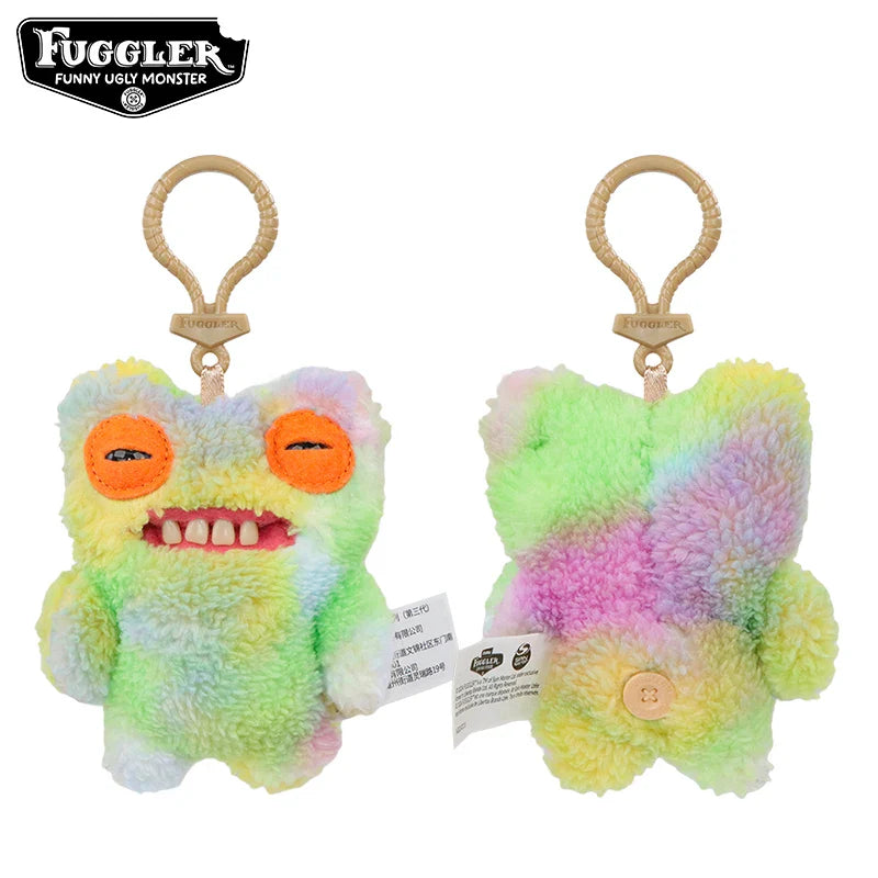 Original Fuggler Tooth Monster Keychain – Cute Wide-Eyed Plush Toy, Funny Ugly Monster Doll Pendant Gift