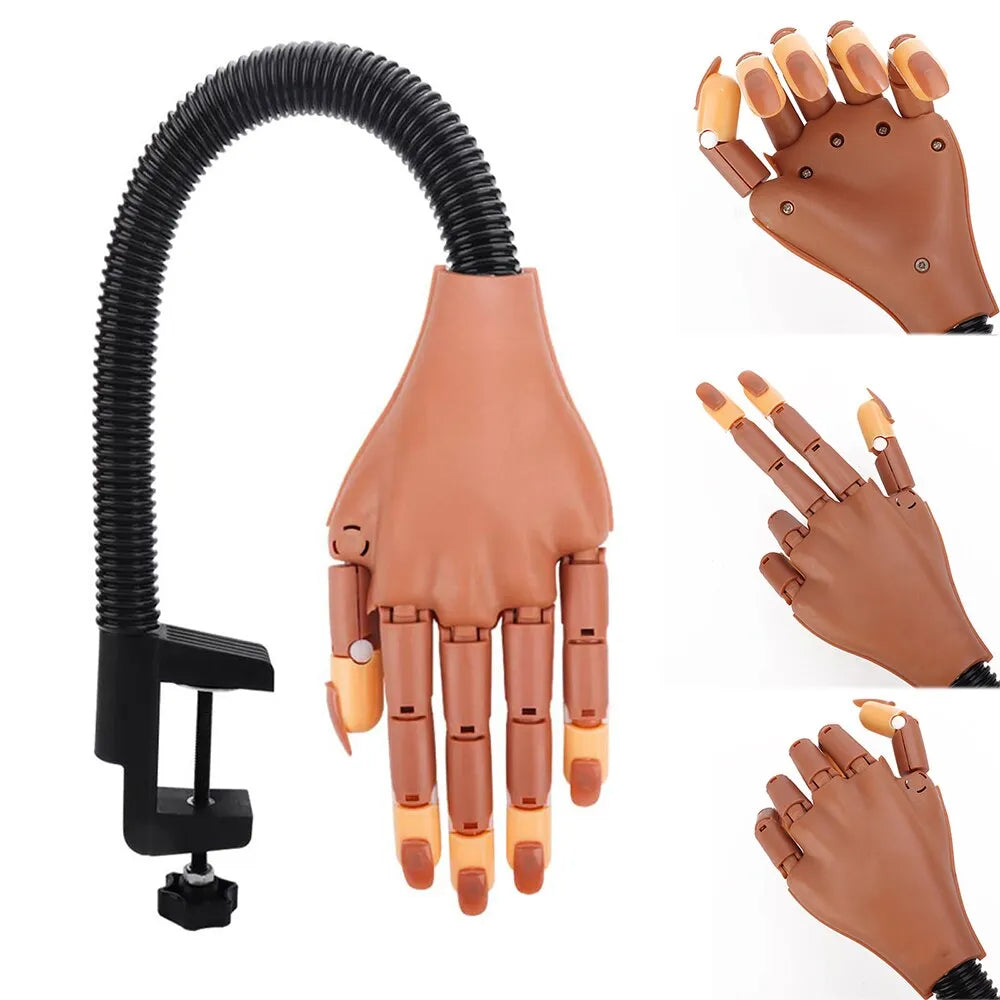 Realistic Nail Practice Finger Joint - Bendable Artificial Hand Model, Simulates Human Hand Structure