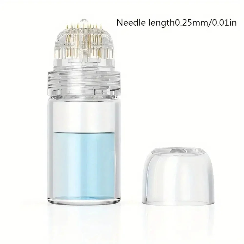 Hydra Needle Titanium Derma Roller & Serum Applicator — 0.2mm/0.25mm for Face & Beard Growth
