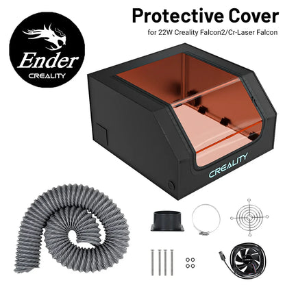 Creality Laser Engraver Enclosure – Fireproof & Dustproof Protective Cover with Exhaust Fan, 700x720x400mm
