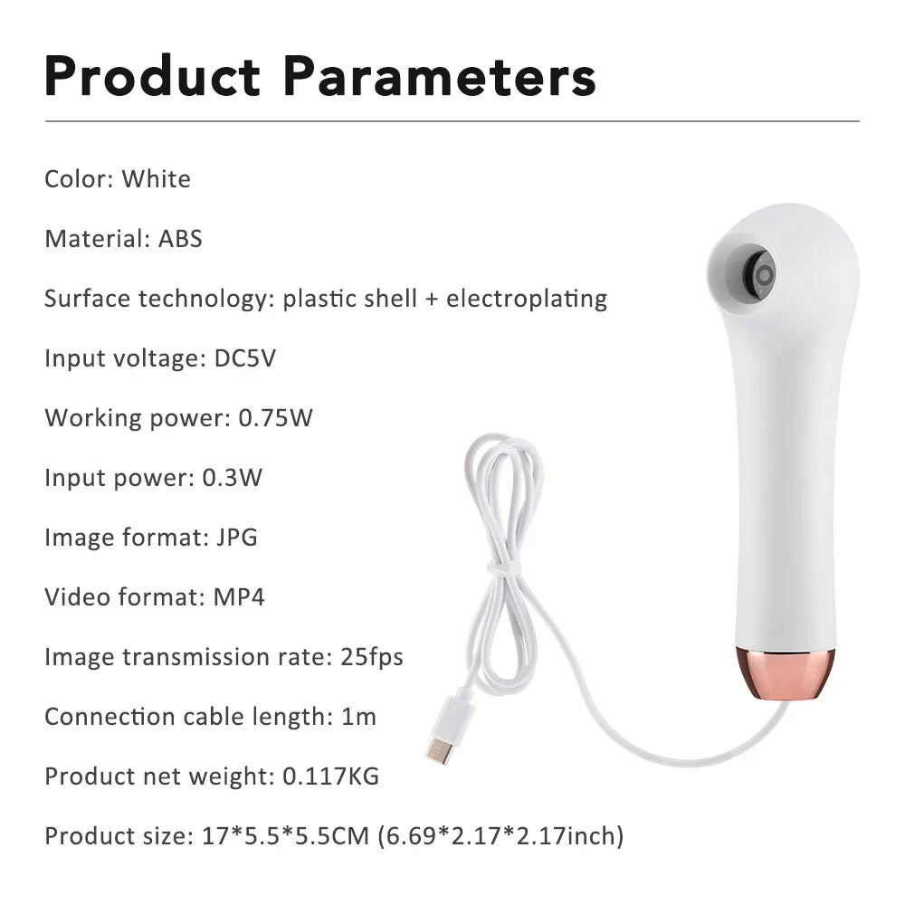 Multifunctional HD Scalp & Skin Analyzer — Hair Follicle Detector with Magnifier for Phone & Tablet