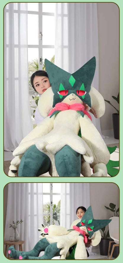 170cm Meowscarada Plush Doll — Pokemon Crystal Velvet Throw Pillow, Room Decor Anime Plush, Birthday & Christmas Gift