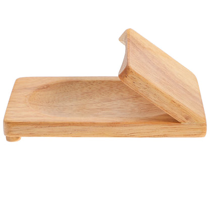 Wooden Oyster Shucking Opener Seafood Clamp Tool - Shucker & Shellfish Holder