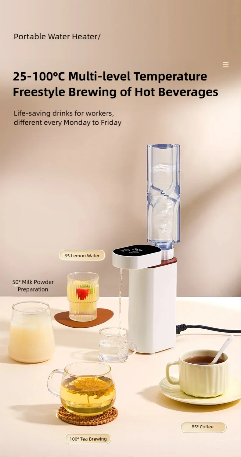 2000W Instant-Heat Water Dispenser – 3-Second Rapid Heating Portable Dispenser for Mineral & Bottled Water