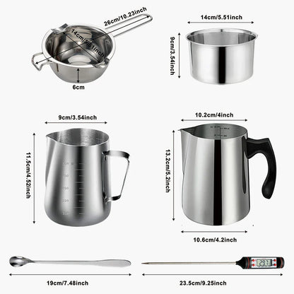 Candle Making Kit – Pouring Pot, DIY Supplies & Tools for Handmade Wax Candles, Includes Wax Melting Hot Plate