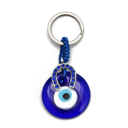 Lucky Eye Fatima Hand Keychain – Alloy Tree of Life Elephant Owl Blue Turkish Evil Eye Car Keyring Jewelry for Men & Women Gift