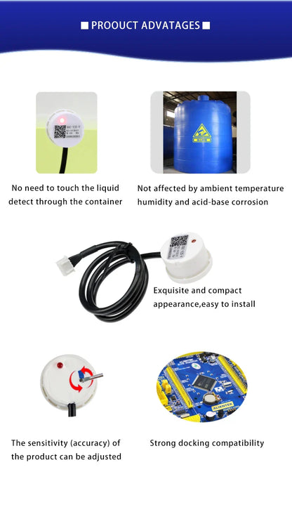 XKC-Y25 Capacitive Liquid Level Sensor – Fast Shipping Non-Contact Water Detection Sensor