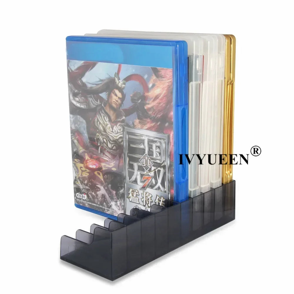 IVYUEEN Game Card Storage Stand – CD Disk Holder for PlayStation 5/4/PS4 Pro Console Games