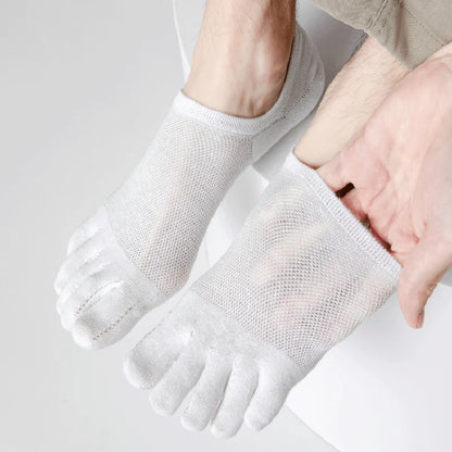 3 Pairs Men's Fashion Casual Breathable Boat Socks | Soft High-Quality Mesh Sox for Male | Sweat-Absorbing