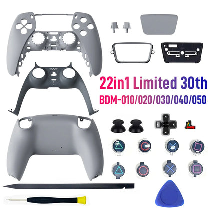 Limited 30th Anniversary PS5 Controller Shell — Front & Back Cover Replacement for BDM-010/020/030/040/050