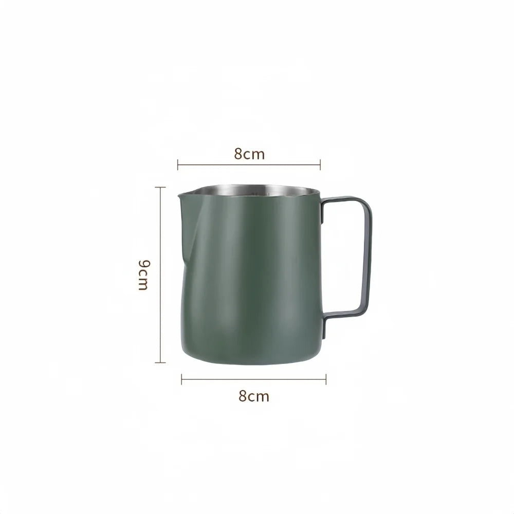 350/600ML Stainless Steel Coffee Milk Frothing Pitcher – Precise Scale Latte Jug for Barista & Professional Cafe Use