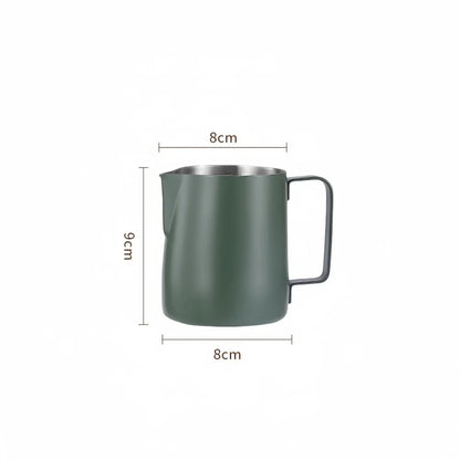 350/600ML Stainless Steel Coffee Milk Frothing Pitcher – Precise Scale Latte Jug for Barista & Professional Cafe Use