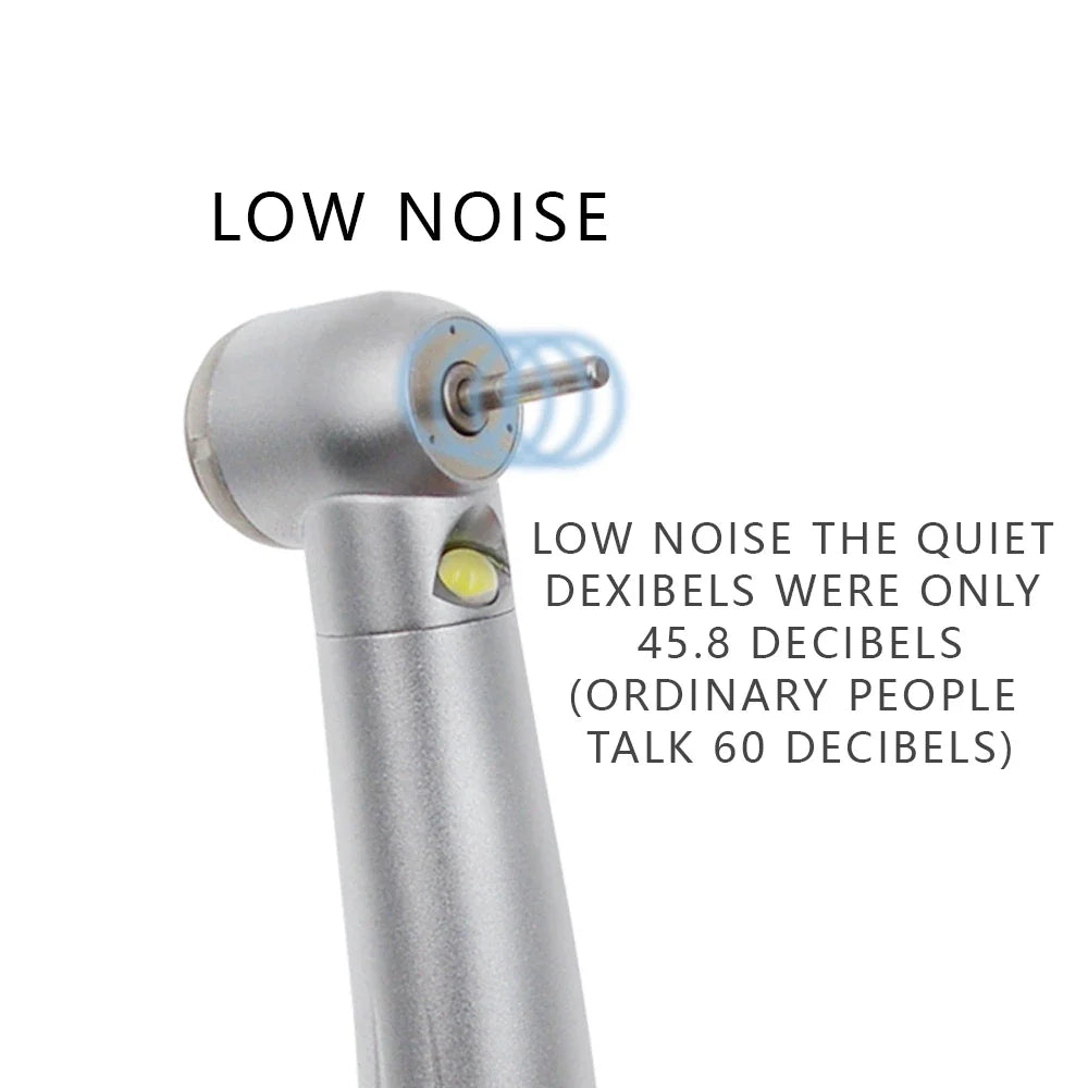 Dental LED High-Speed Handpiece – Air Turbine with Triple Water Spray & Ceramic Bearing (2/4 Hole)