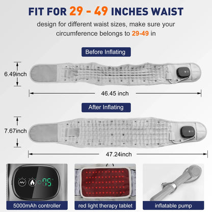 Heating Waist Massager Belt — Vibration & Inflatable Back Pad for Relaxation and Pain Relief