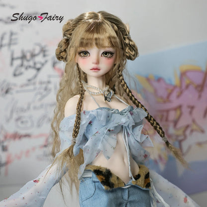Shugafairy Kikyou D 1/4 BJD Doll – Fullset Street Girl with Big Chest, Summer Carnival Y2K Style Ball-Jointed Fashion Doll Toy