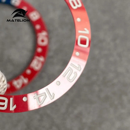 MATELION 38mm Ceramic Bezel Insert — Alloy Watch Ring for 40mm NH35/NH34 GMT Diving Watches