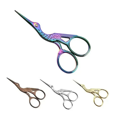 Rainbow Stork Embroidery Scissors – Stainless Steel Small Craft Scissors, Dressmaker Shears for Sewing & Embroidery