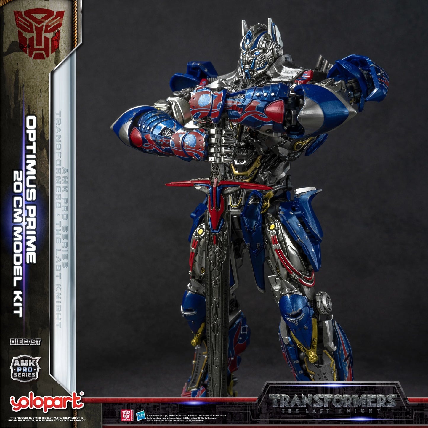 YOLOPARK Transformers Model – The Last Knight AMK PRO 20cm Optimus Prime Action Figure Toy for Boys & Men