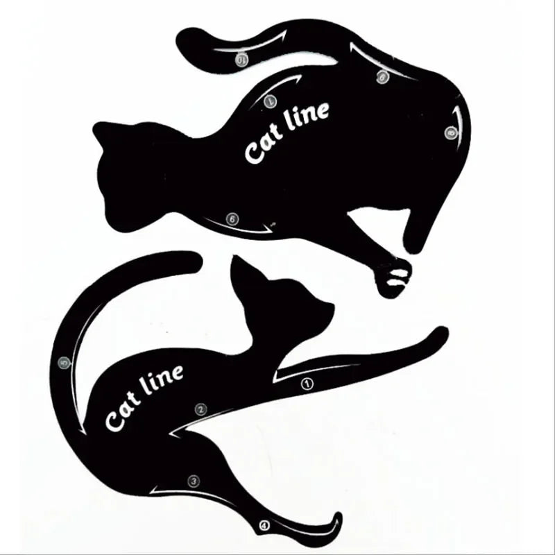 2pcs Cat-Eye Eyeliner Stencil Set – Eyeliner Stamp Templates for Precise Makeup Application
