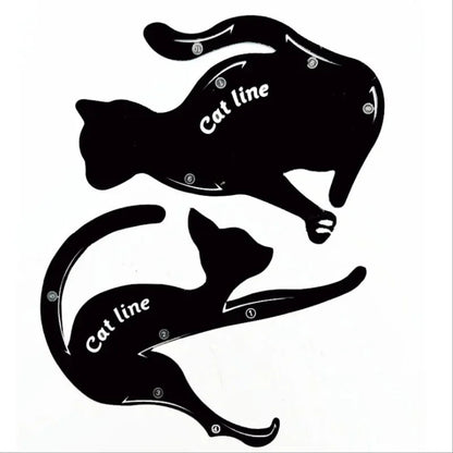 2pcs Cat-Eye Eyeliner Stencil Set – Eyeliner Stamp Templates for Precise Makeup Application