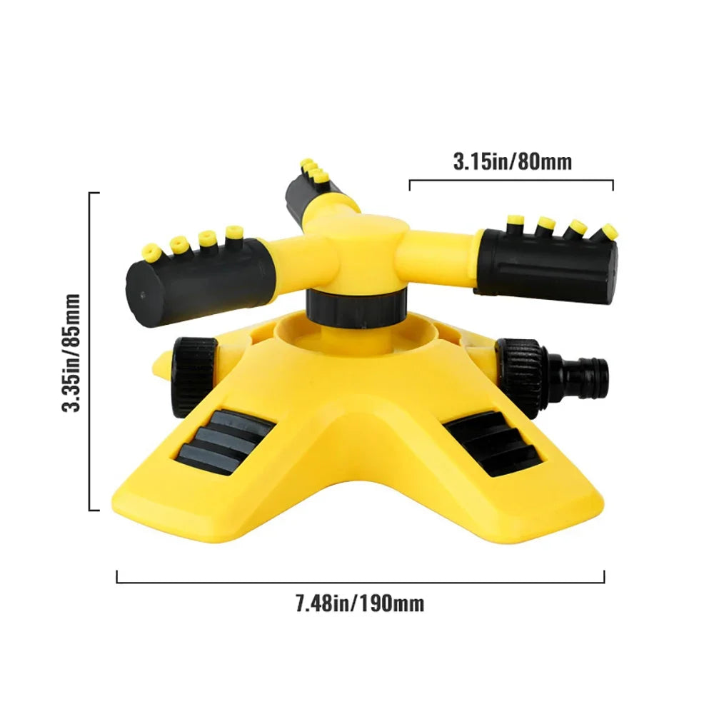 360-Degree Automatic Rotating Lawn Sprinkler - Large Area Coverage Garden Water Sprayer for Efficient Yard Irrigation