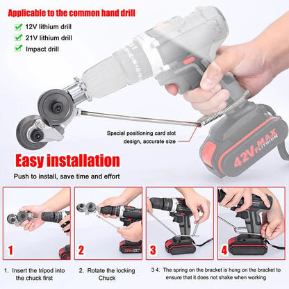 Electric Drill Plate Cutter: Double-Headed High-Speed Rotor Blade for Free Cutting Sheet Metal - Sharp Cutting Tool