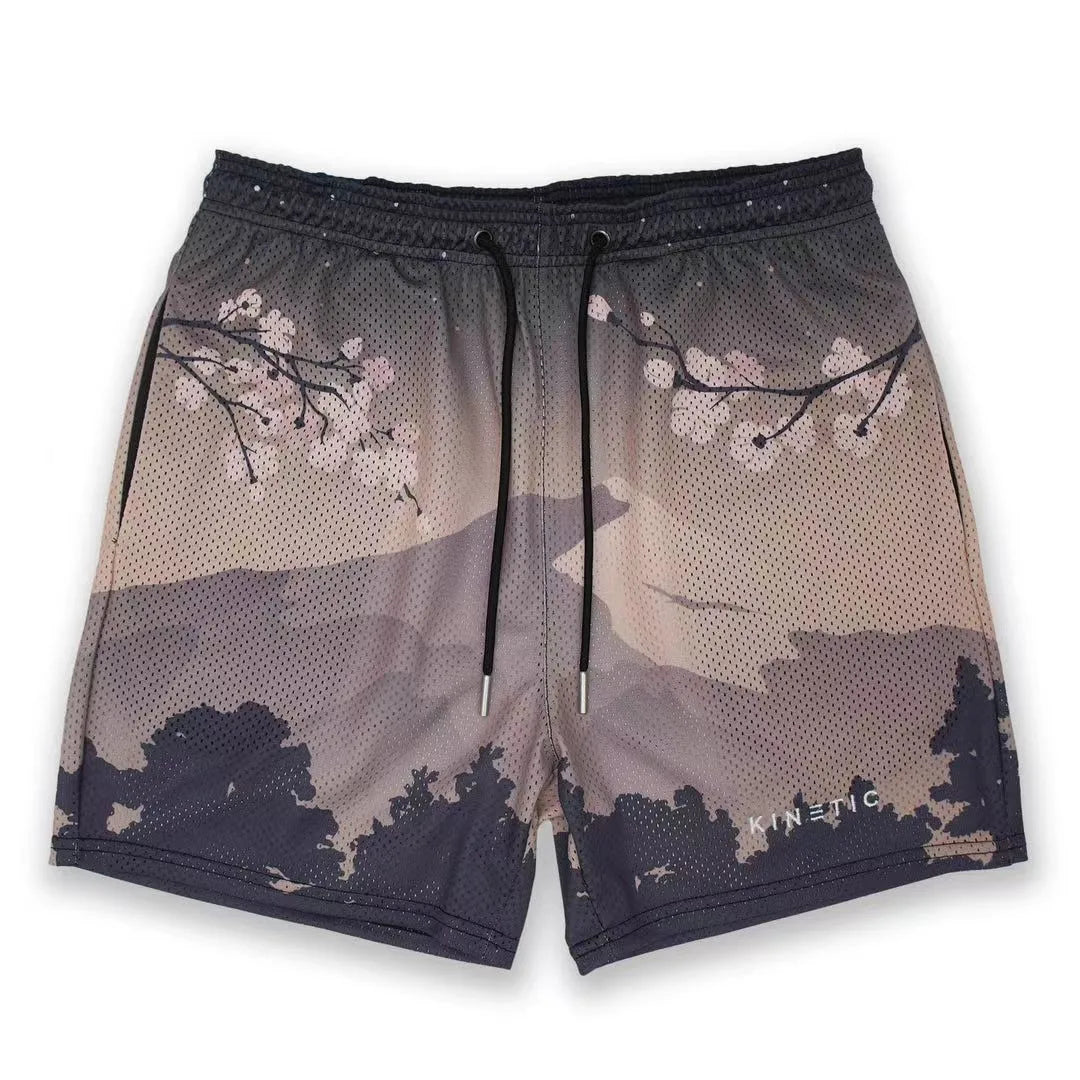 Kinetic Mesh Gym Shorts - Unisex Casual Fitness & Workout Shorts for Summer Sports