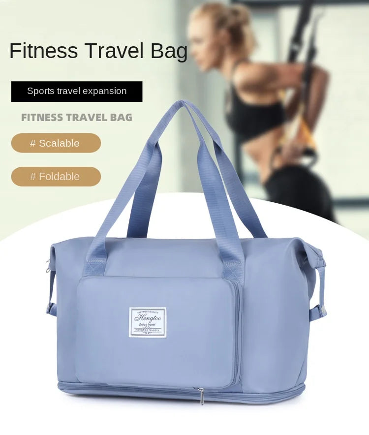 Large Capacity Travel Bag — Expandable, Waterproof, Foldable Luggage Organizer