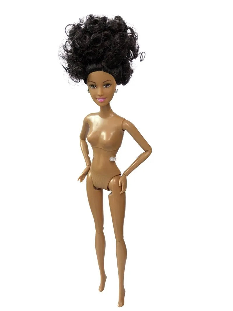 Adollya 32cm 1/6 African Doll — 10-Joint Movable Black American BJD Doll with Makeup, Toy for Girls & Kids Gifts